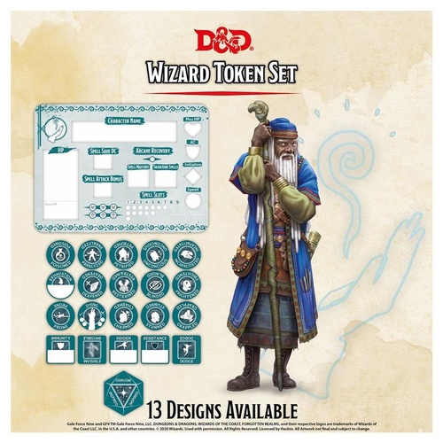 D&D Character Tokens: Wizard Token Set