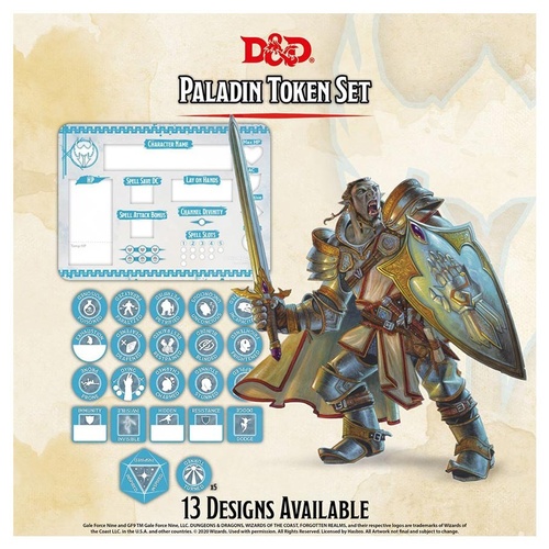 D&D Character Tokens: Paladin Token Set