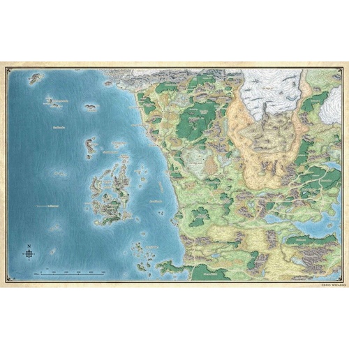 D&D Sword Coast Adventures Guide Faerun Map