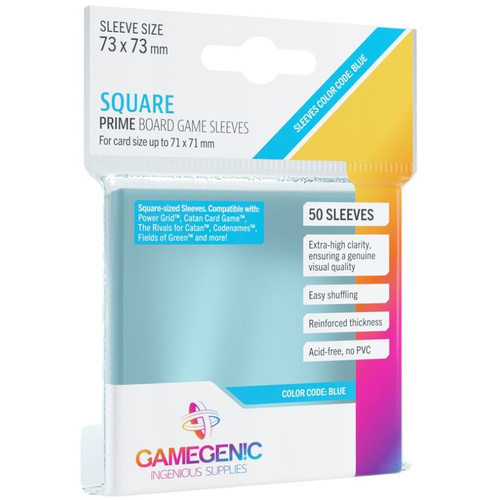 Gamegenic Prime Board Game Sleeves - Square Sized (73 x 73mm) (50)