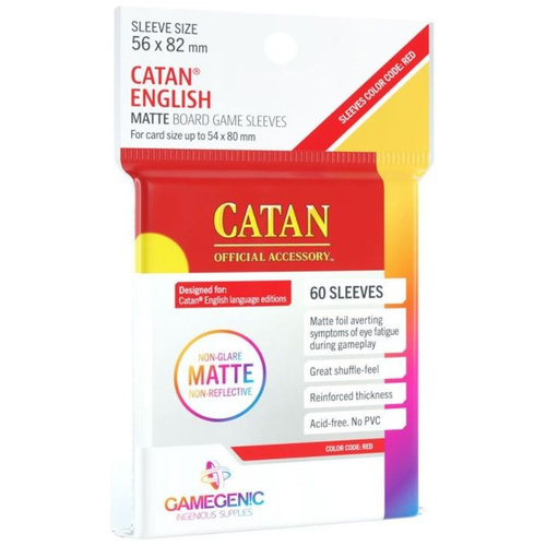 Gamegenic Matte Board Game Sleeves - Catan English (56 x 82mm) (60)
