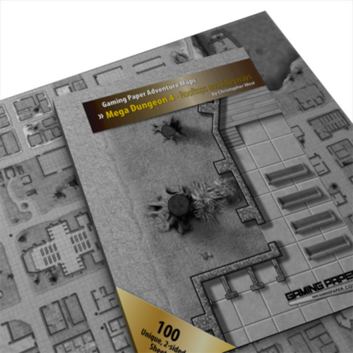 Gaming Paper: Adventure Maps - Mega Dungeon 4 (Rooftops and Alleyways)