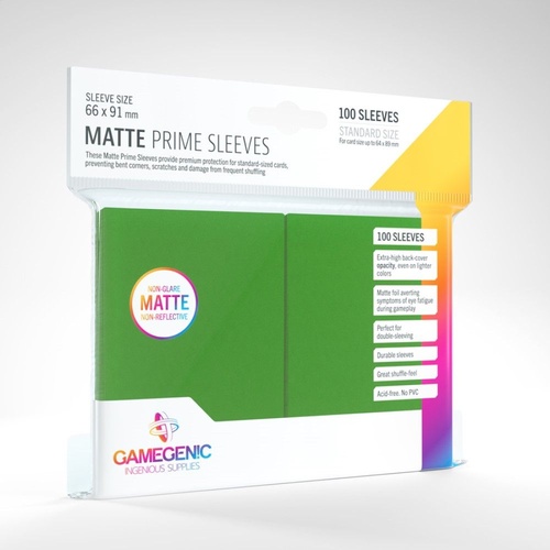 Gamegenic Matte Prime 100ct Green Sleeves