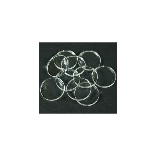40mm 3mm Thick Circular Clear Bases (50pk)