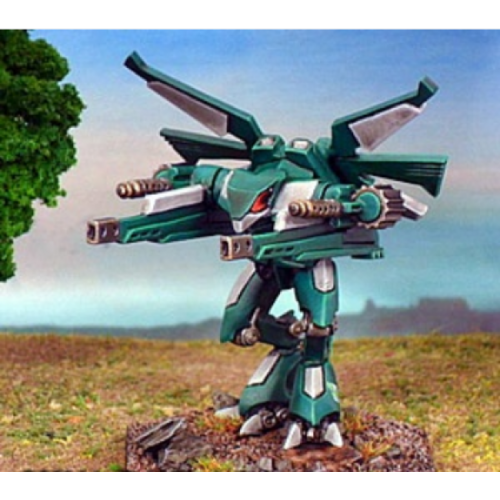BattleTech Miniatures: D. A. Gyrfalcon Mech (TRO 3145 - 55 ton - Clan Jade Falcon)