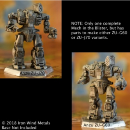 BattleTech Miniatures: Anzu ZU-G60 Mech  - 60 Tons - TRO 3145 Free Worlds League