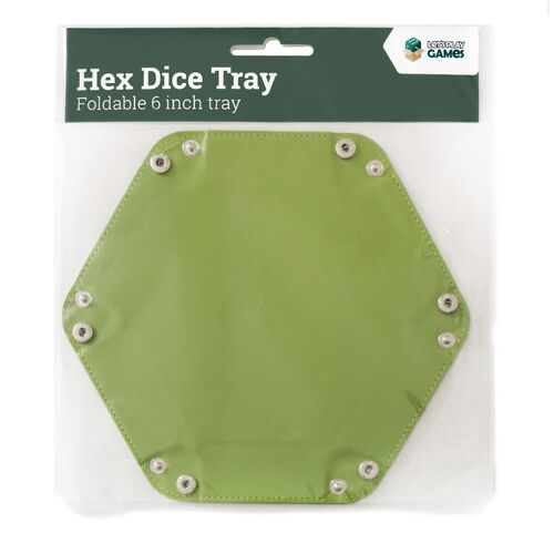 Folding Hex Dice Tray: Green 6"