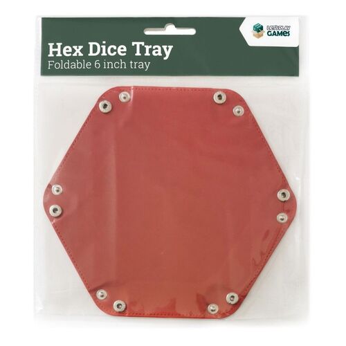 Folding Hex Dice Tray: Red 6"