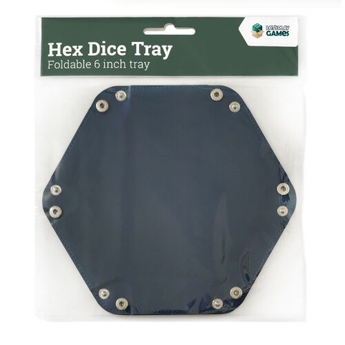 Folding Hex Dice Tray: Blue 6"