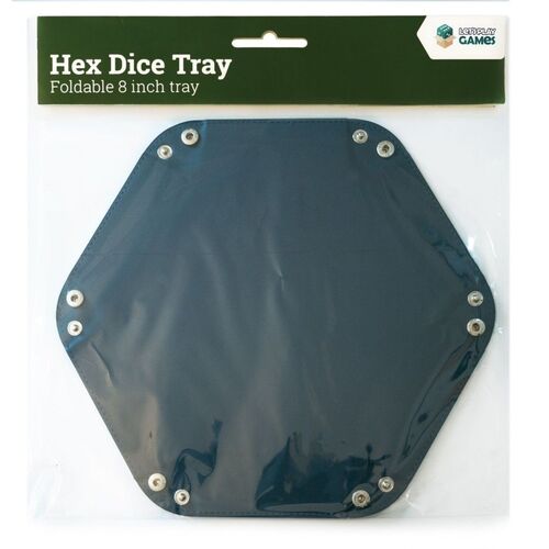 Folding Hex Dice Tray: Blue 8"