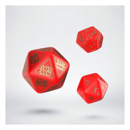 RuneQuest Red & gold Expansion Dice (3)