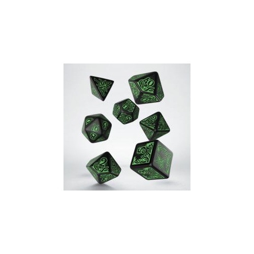 Call of Cthulhu Roleplaying Dice Set (7) - 7th Edition Black/Green Set