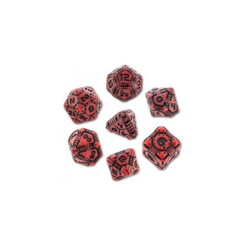 Tech Dice Set: Red and Black