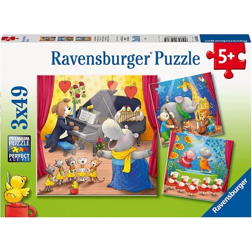 Ravensburger: Animals on stage 3x49pc