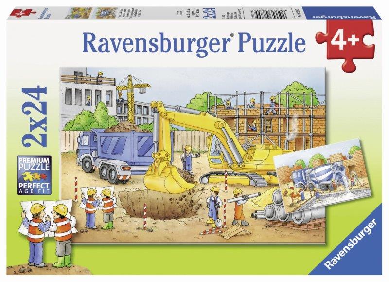 Ravensburger: Construction Site Puzzle 2x12pc