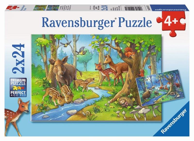 Ravensburger: Cute Forest Animals Puzzle 2x24pc