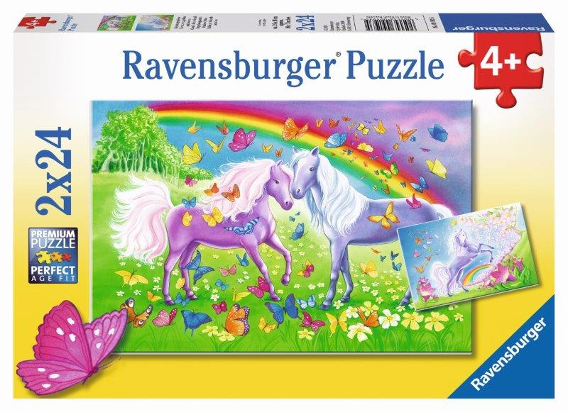 Ravensburger: Rainbow Horses Puzzle 2x24pc
