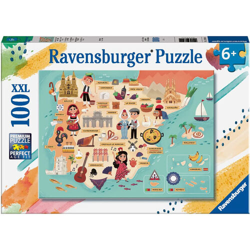 Ravensburger: Map of Spain and Portugal 100pc
