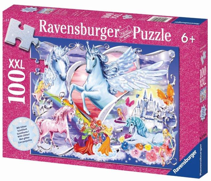 Ravensburger: Amazing Unicorns Glitter Puzzle 100pc