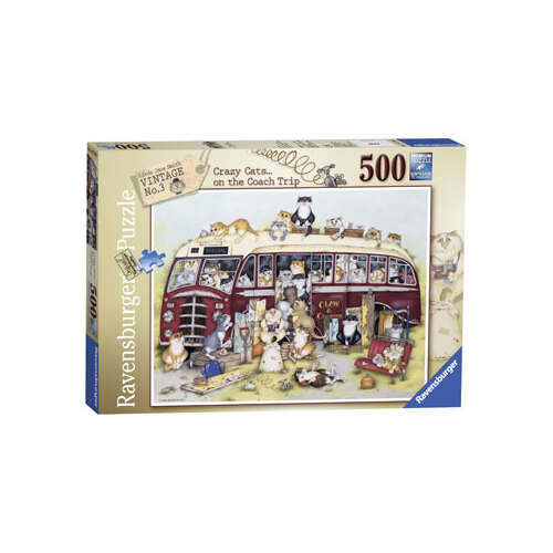 Ravensburger - Crazy Cats… on the Coach Trip 500pc