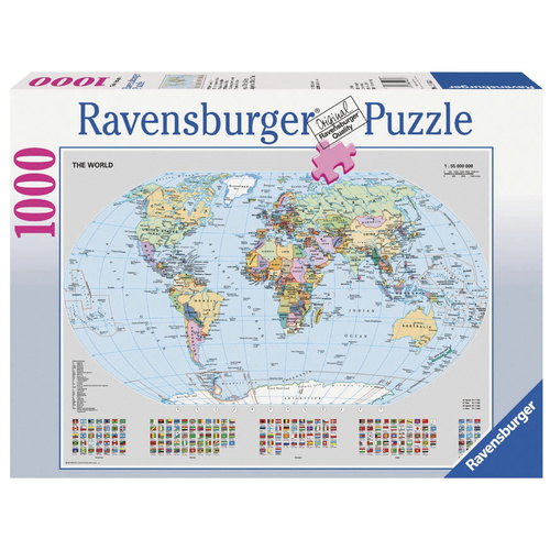 Ravensburger: Political World Map Puzzle 1000pc
