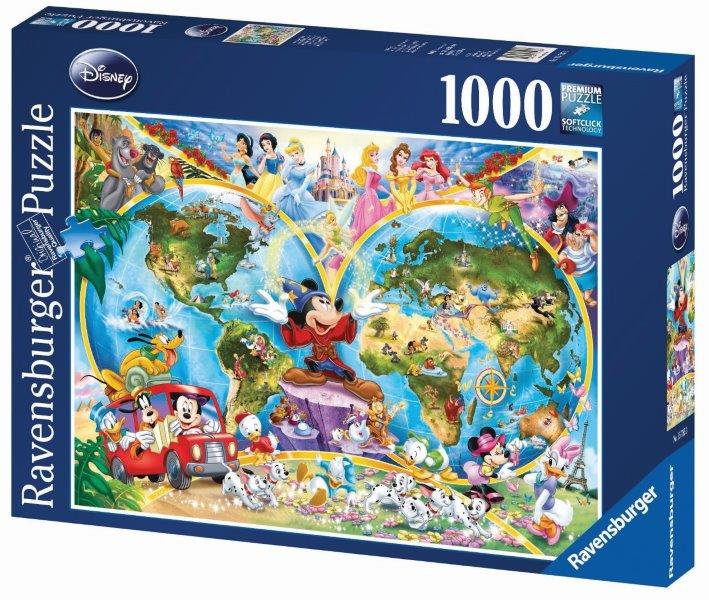 Ravensburger: Disney's World Map Puzzle 1000pc