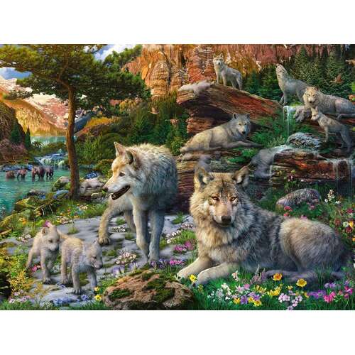 Ravensburger: Wolves in Spring Puzzle 1500pc