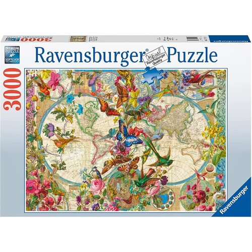 Ravensburger: Flora & Fauna World Map 3000pc