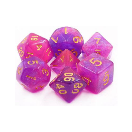 TMG RPG Dice - Purple Aurora Set (7)