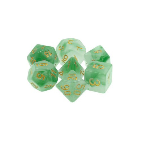 TMG RPG Dice: Your Lucky Dice - Green Jade Opaque Set (7)