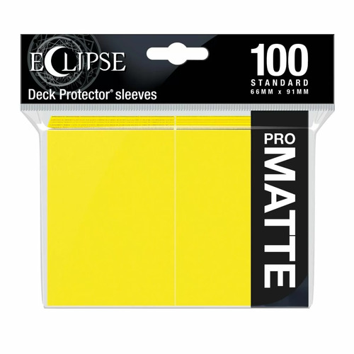 Ultra-Pro Eclipse Sleeves: Standard - Matte 100ct Lemon Yellow