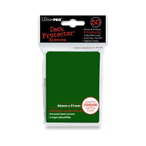 Ultra-Pro Deck Protector Sleeves: Green Solid (50)