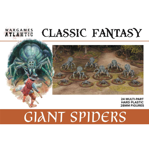 Giant Spiders - 12 large, 12 small - 28mm Classic Fantasy Tropes
