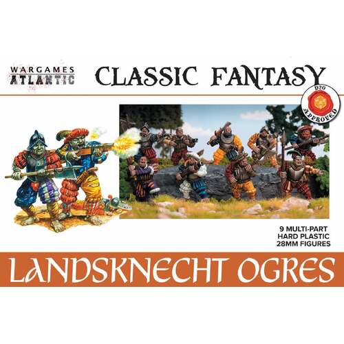 Classic Fantasy: Landsknecht Ogres - 9 Large Scale Troops