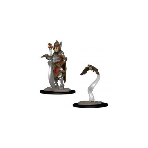 WizKids Wardlings Pre-painted Miniatures: Girl Fighter & Hunting Falcon