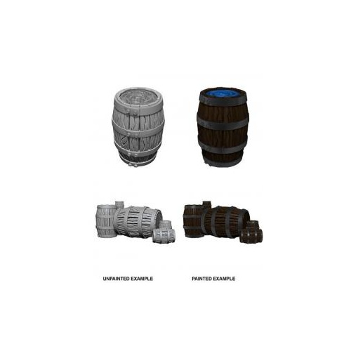 Pathfinder Deep Cuts Unpainted Minis — Barrel and Pile of Barrels