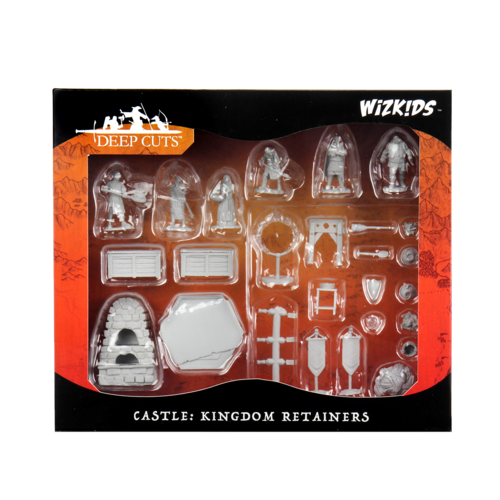 WizKids Deep Cuts Unpainted Miniatures: Townspeople Castle Kingdom Retainers
