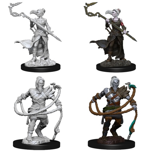 Magic the Gathering Unpainted Miniatures Stoneforge Mystic & Kor Hookmaster (Fighter, Rogue, Wizard)