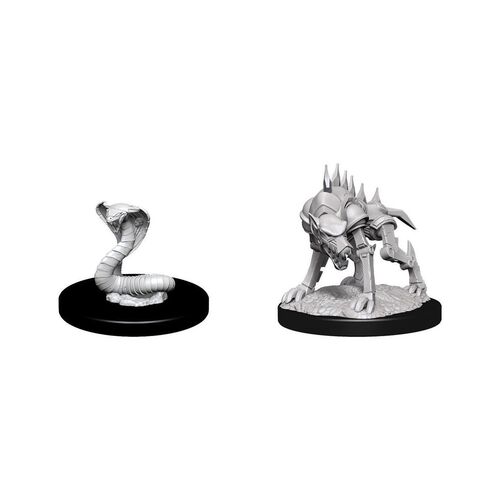 D&D Nolzurs Marvelous Unpainted Miniatures Iron Cobra & Iron Defender