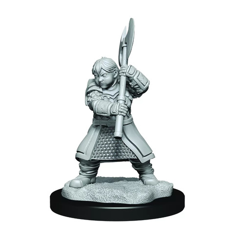 Critical Role: Unpainted Miniatures - Dwarf Dwendalian Empire Fighter Female