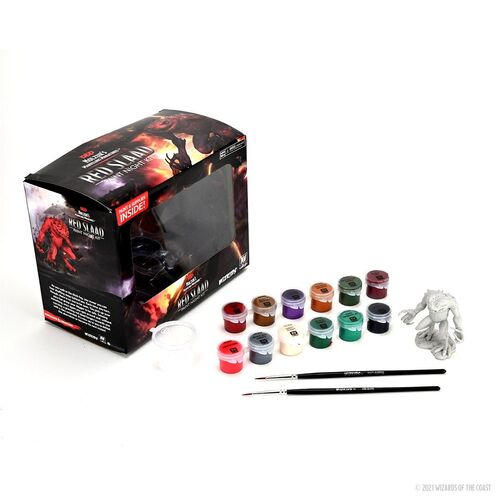 D&D Nolzurs Marvelous Unpainted Minis: Red Slaad Paint Night Kit